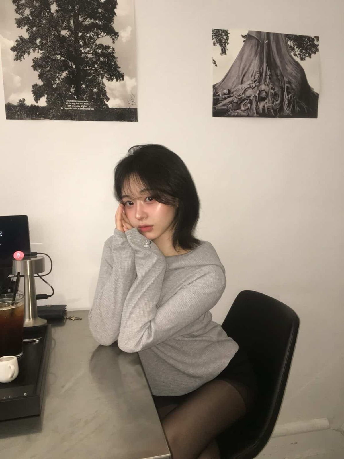 업드래프트(UPDRAFT) Waffle Cotton Blend Hoodie [Melange Grey]