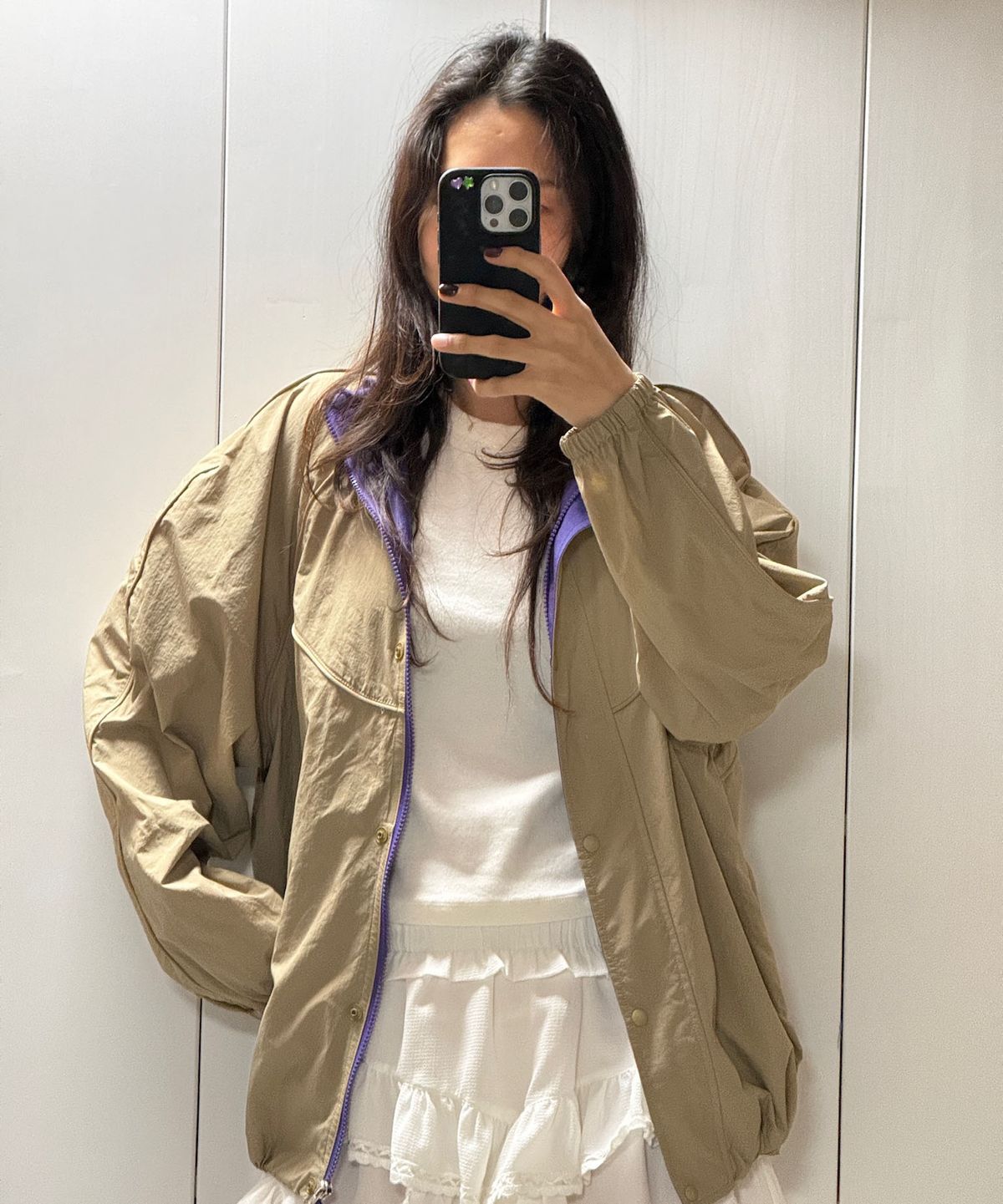 프리터(FRITUR) Cocoon Windbreaker Beige_F261JP03