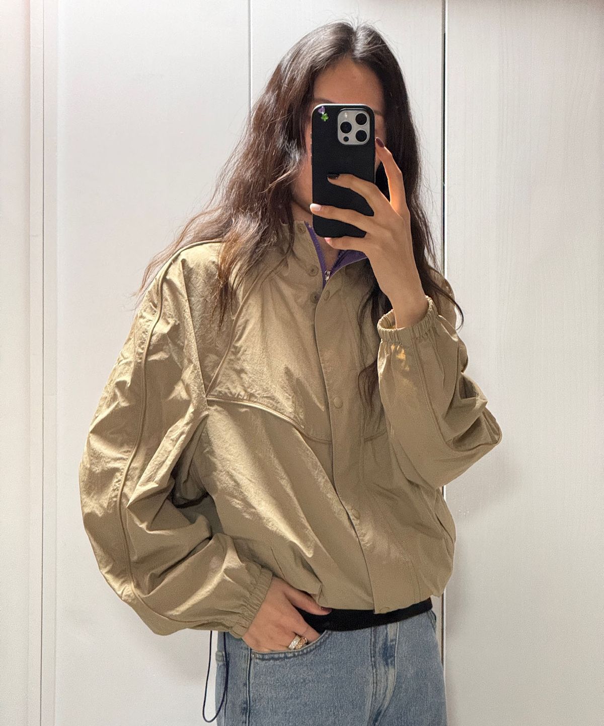 프리터(FRITUR) Cocoon Windbreaker Beige_F261JP03