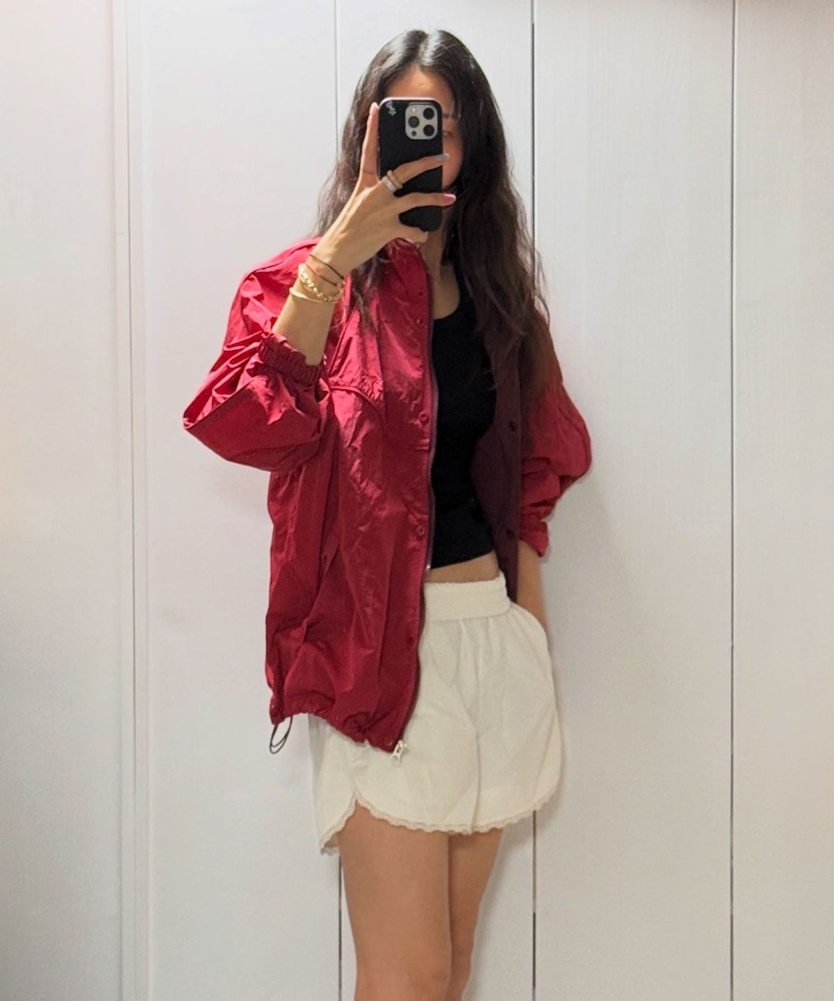 프리터(FRITUR) Cocoon Windbreaker Red_F261JP03