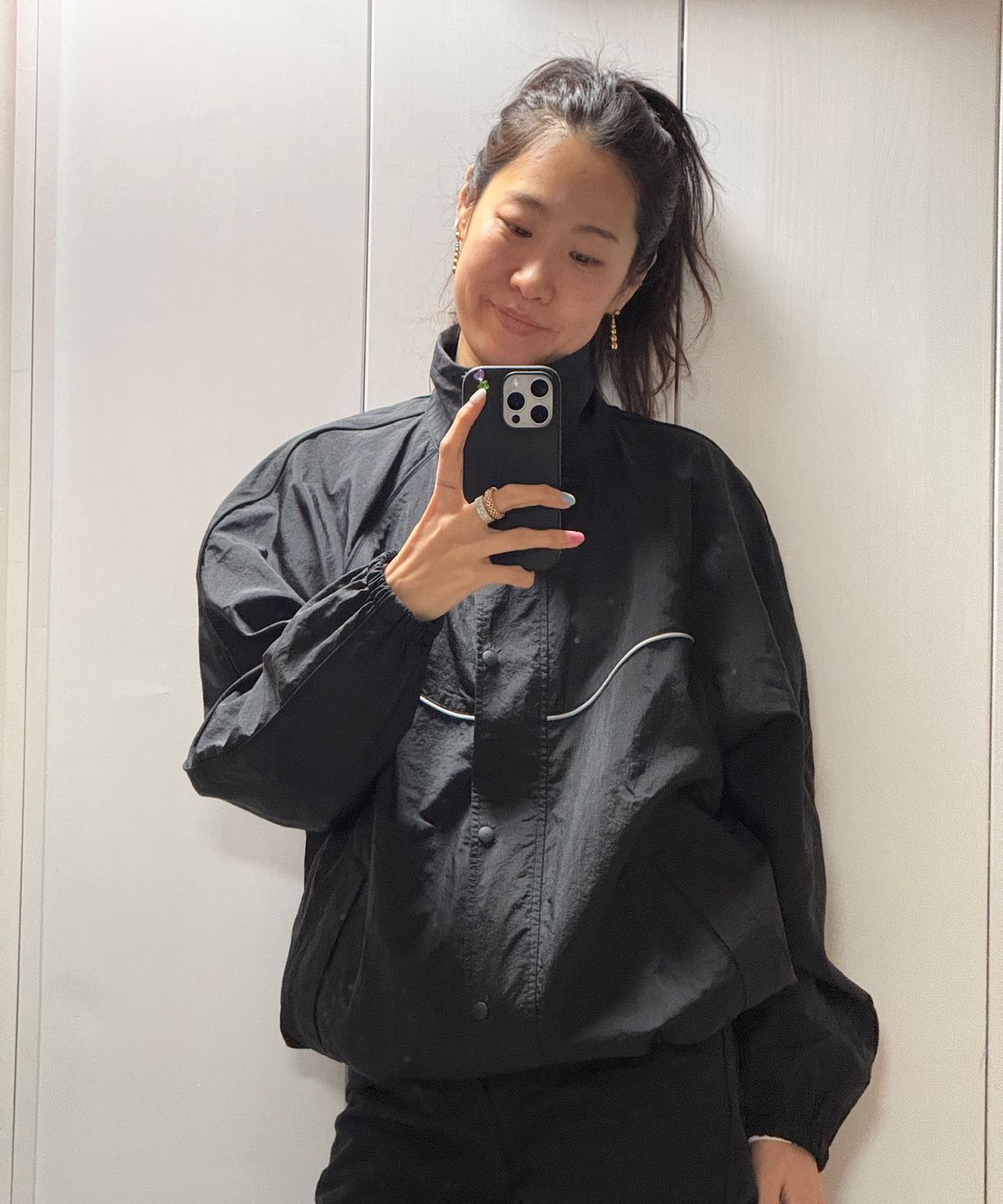 프리터(FRITUR) Cocoon Windbreaker Black_F261JP03