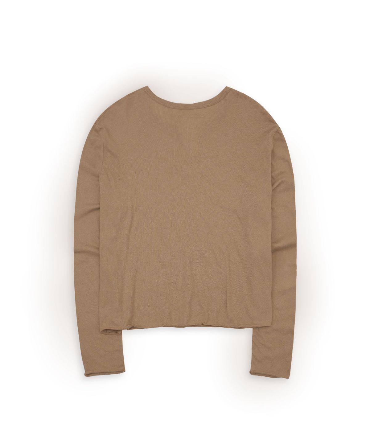 투위드(TUEWID) Tuewid gauze crop longsleeve t-shirts Toffee