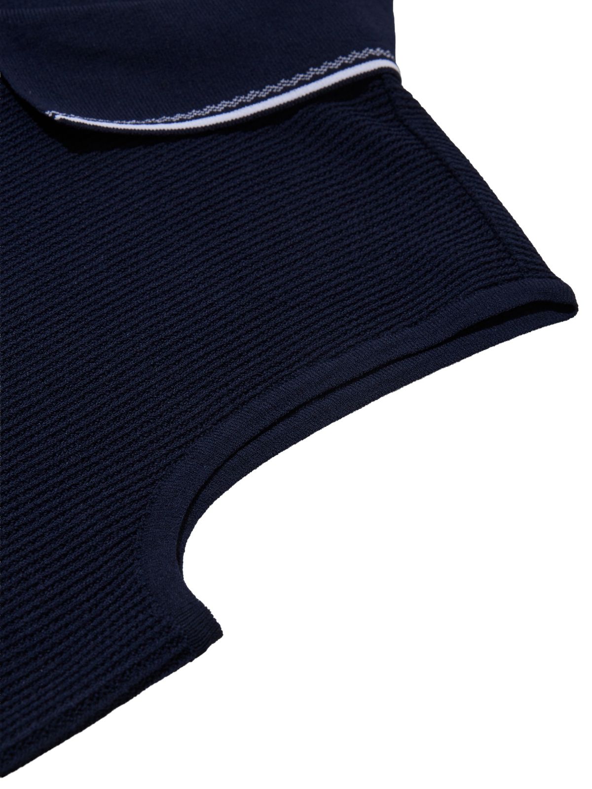 와이드앵글(WIDEANGLE) CO 로고 아트웍 폴로 스웨터 베스트 L_Dark Navy