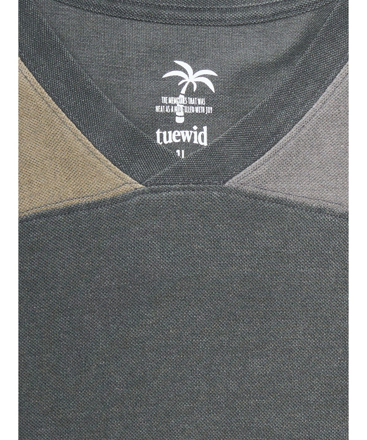 투위드(TUEWID) Tuewid vacance v-neck longsleeve t-shirts in smoke