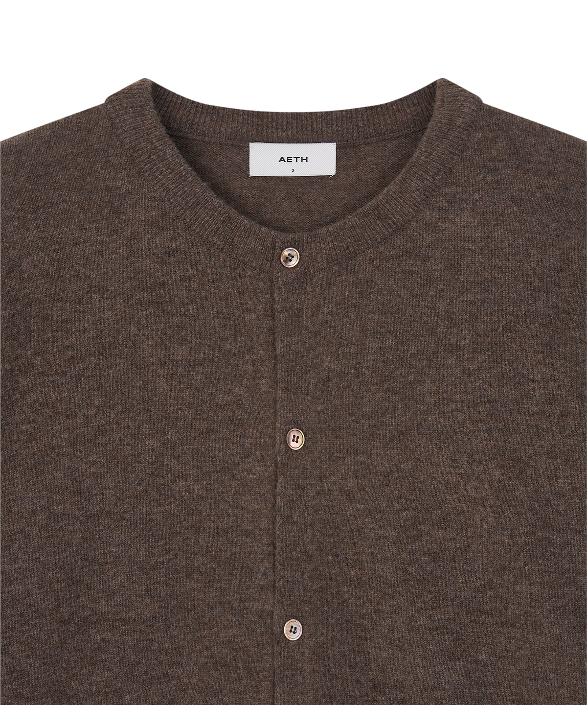애쓰(AETH) [FRUI x AETH] Tipping Cardigan_Dark Mocha
