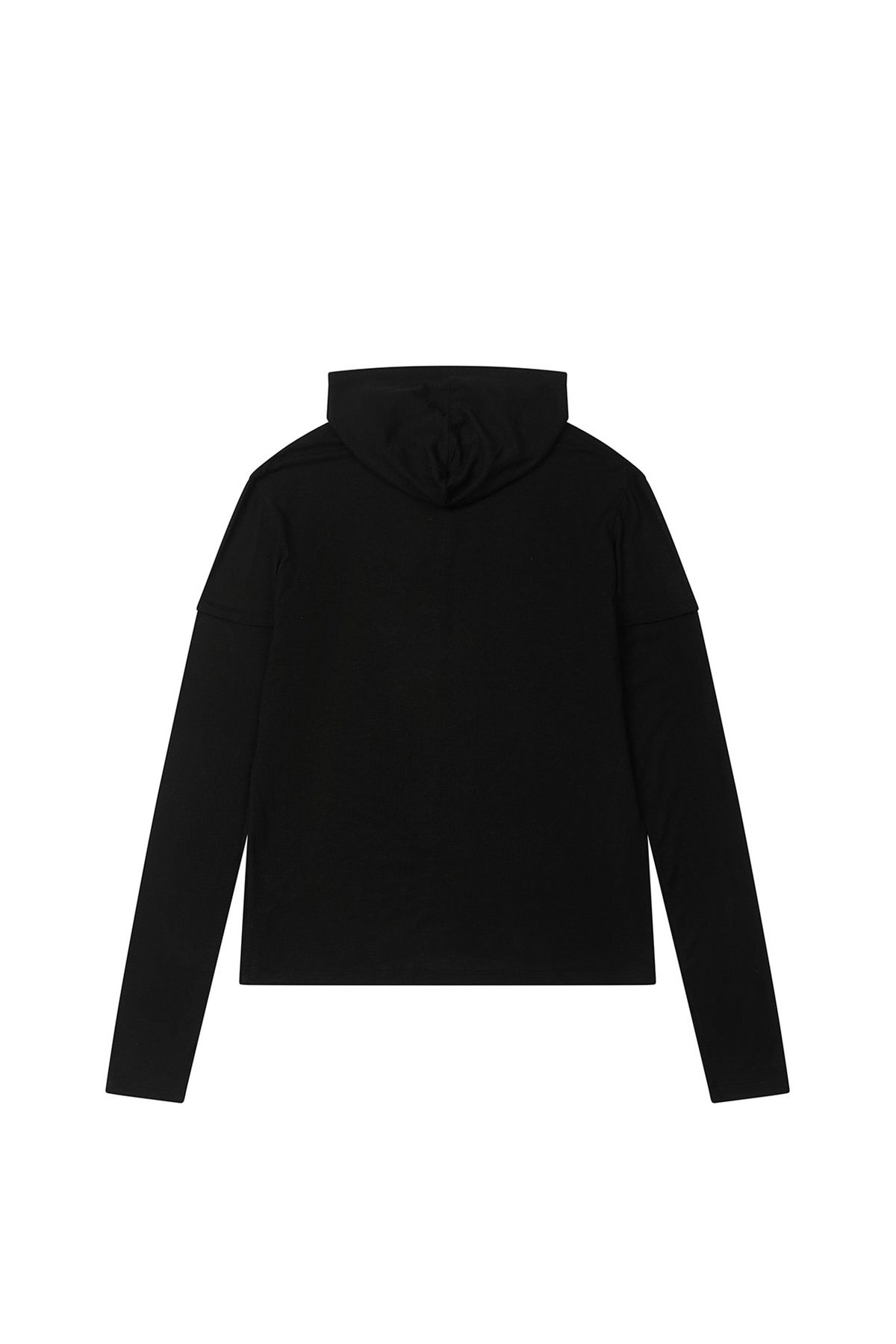 다이닛(DEINET) FAKE HOOD LONG SLEEVE IN BLACK