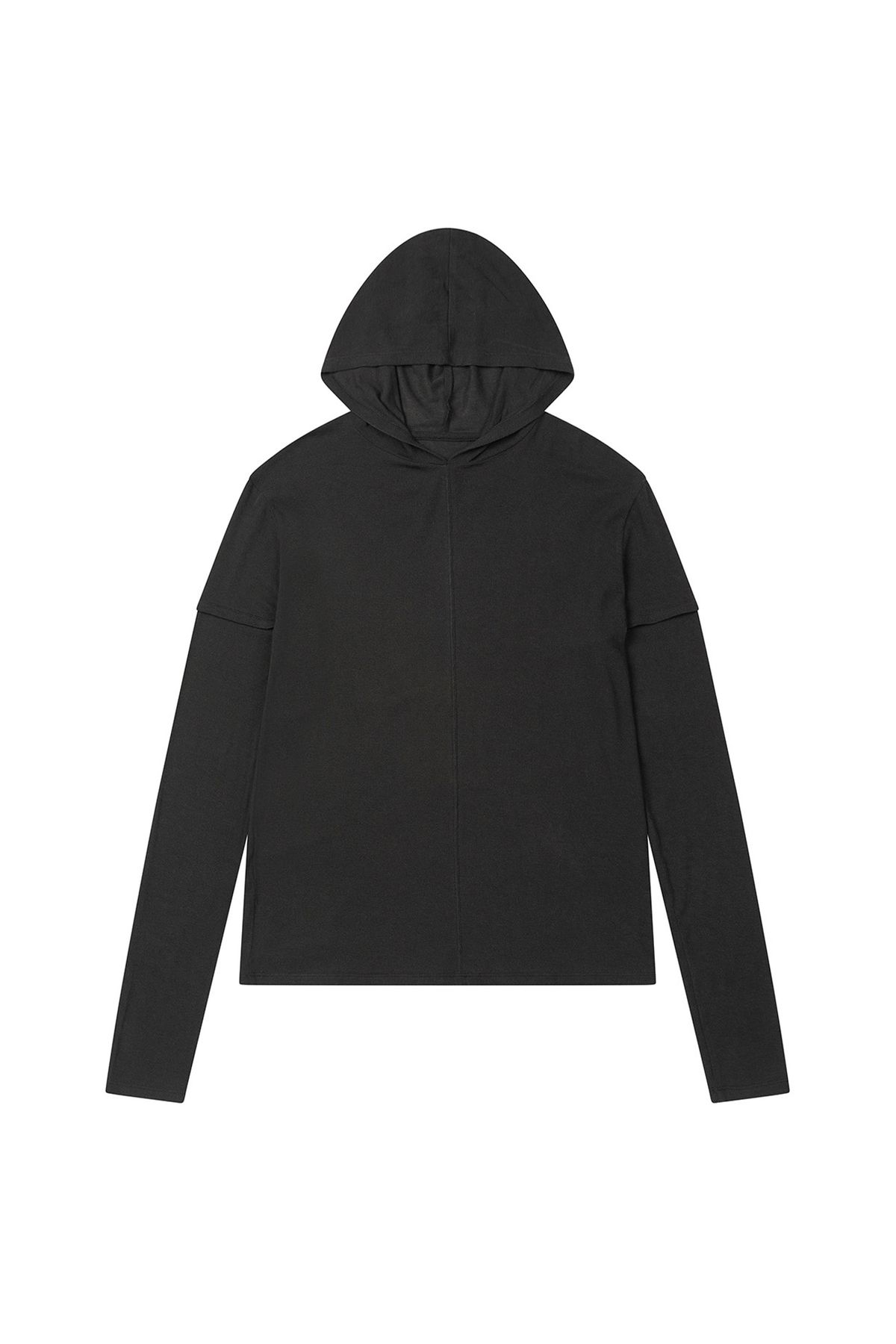 다이닛(DEINET) FAKE HOOD LONG SLEEVE IN CHARCOAL