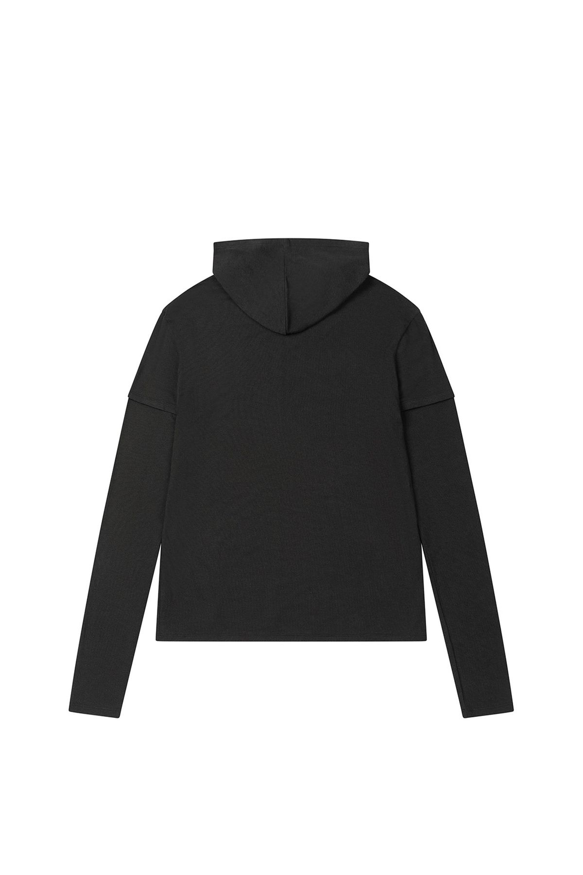 다이닛(DEINET) FAKE HOOD LONG SLEEVE IN CHARCOAL
