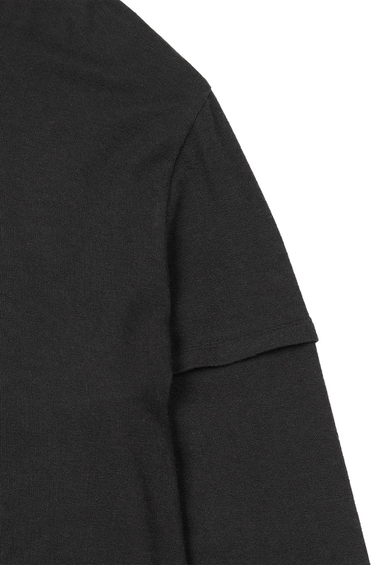 다이닛(DEINET) FAKE HOOD LONG SLEEVE IN CHARCOAL