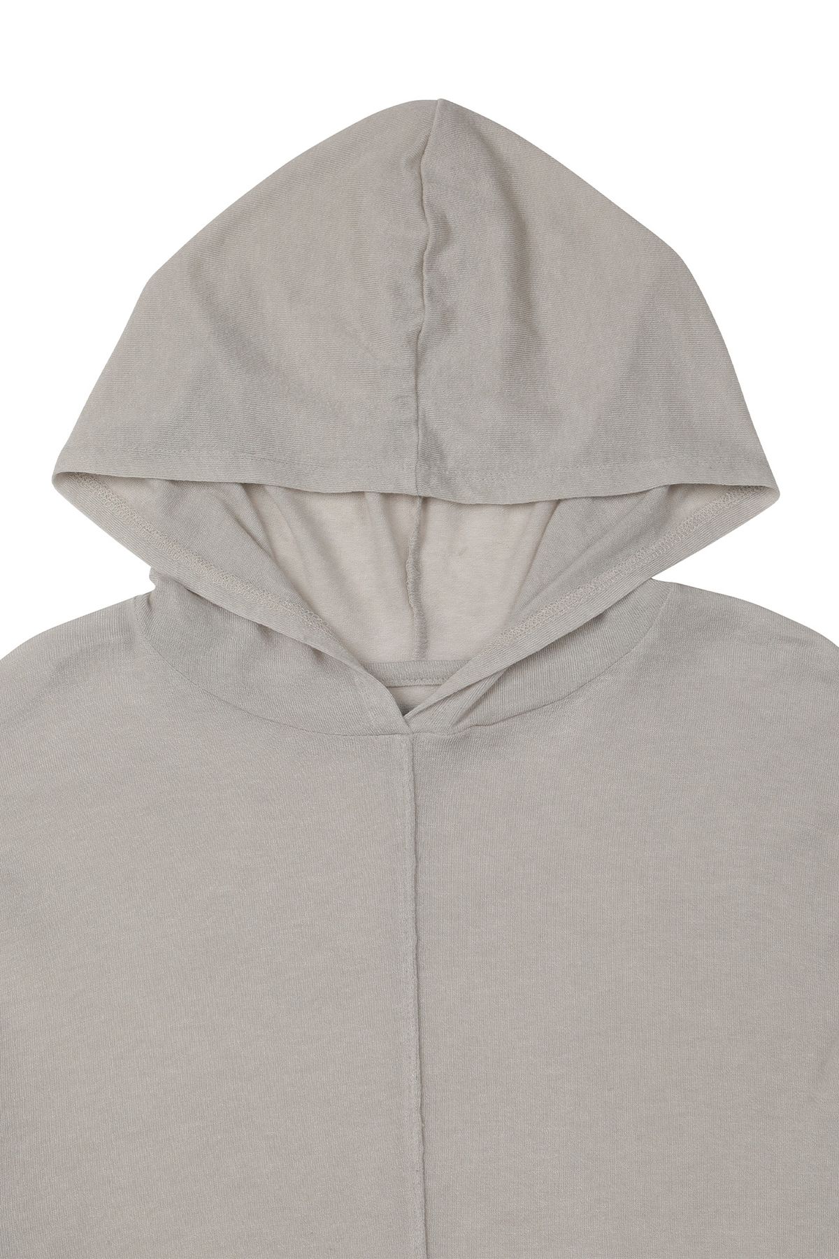다이닛(DEINET) FAKE HOOD LONG SLEEVE IN LIGHT GREY