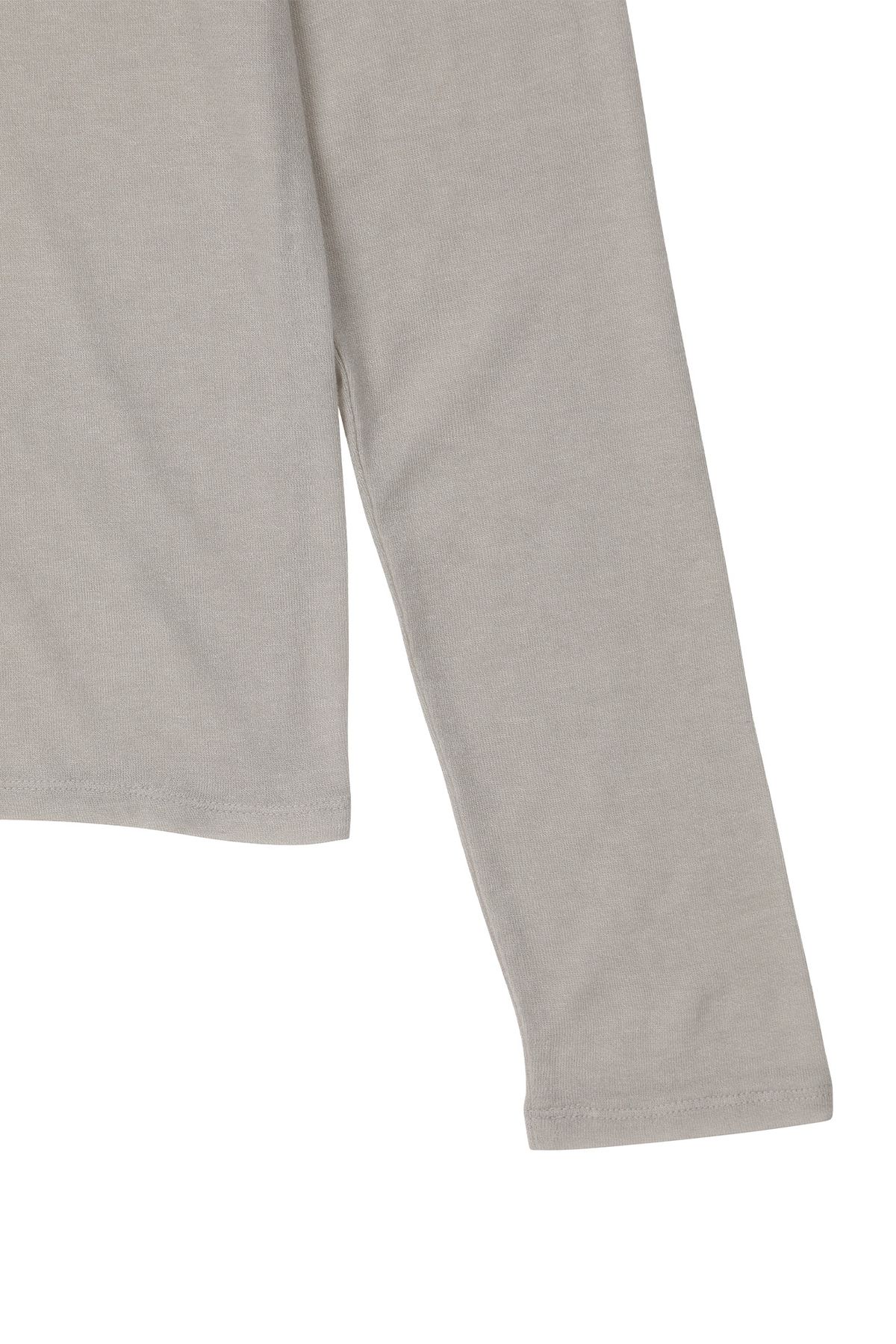 다이닛(DEINET) FAKE HOOD LONG SLEEVE IN LIGHT GREY