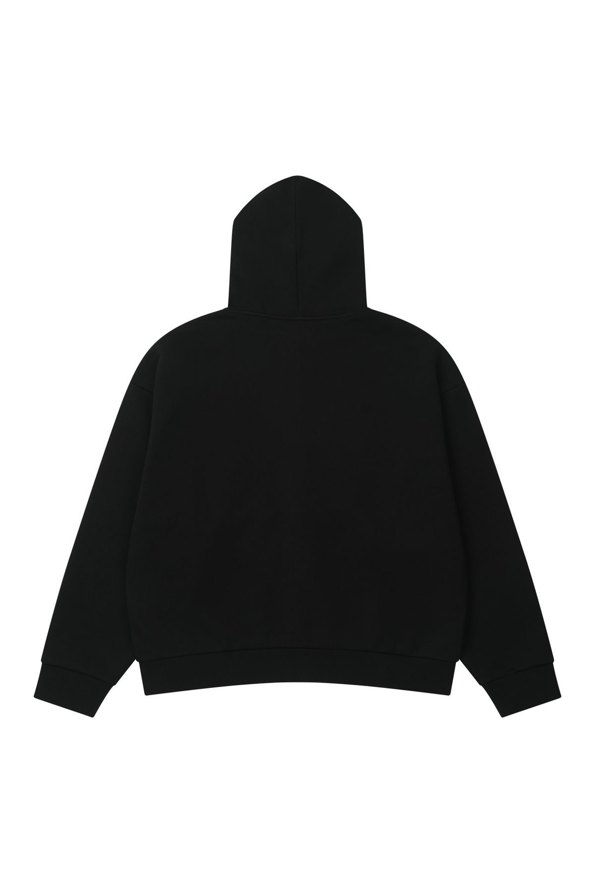 다이닛(DEINET) GERMAN LETTERING HOODIE ZIP-UP IN BLACK