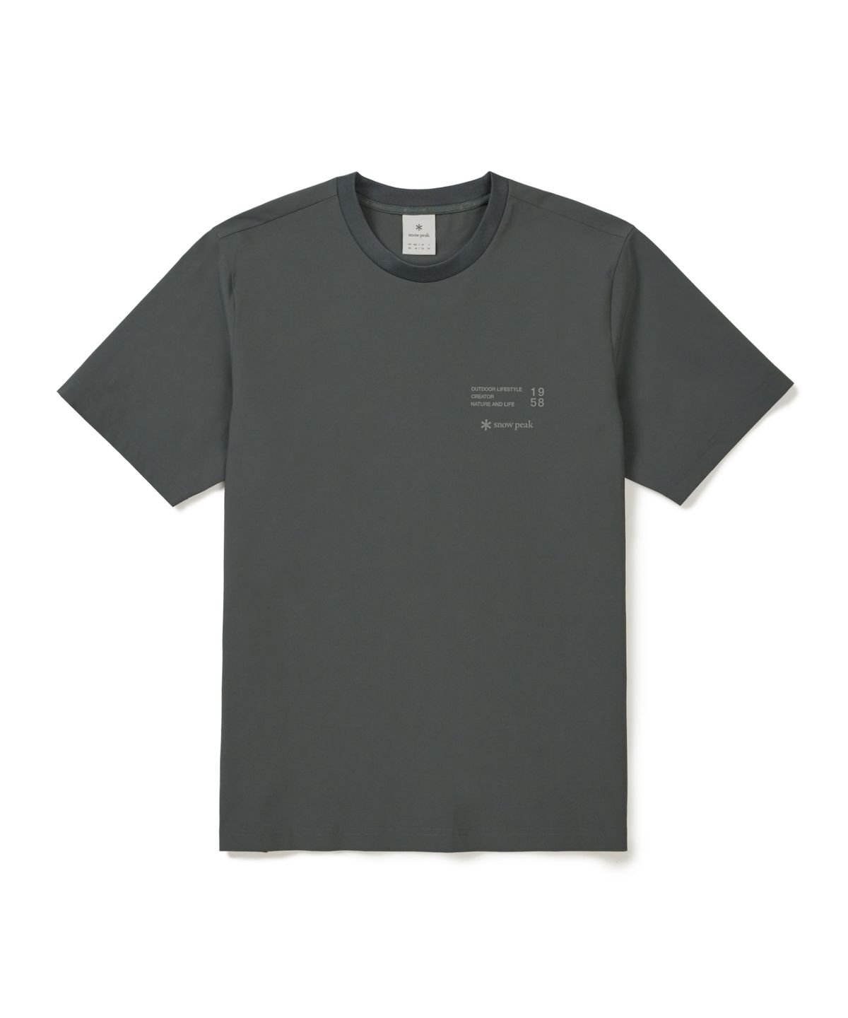 스노우피크 어패럴(SNOWPEAK APPAREL) 37.5 레터링 반팔 티셔츠 (S26MMTTS38) Rustic Khaki