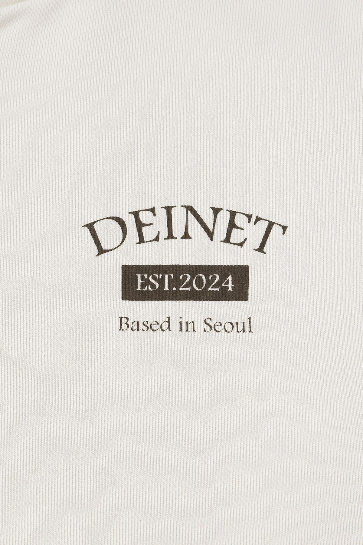다이닛(DEINET) GERMAN LETTERING HOODIE ZIP-UP IN IVORY