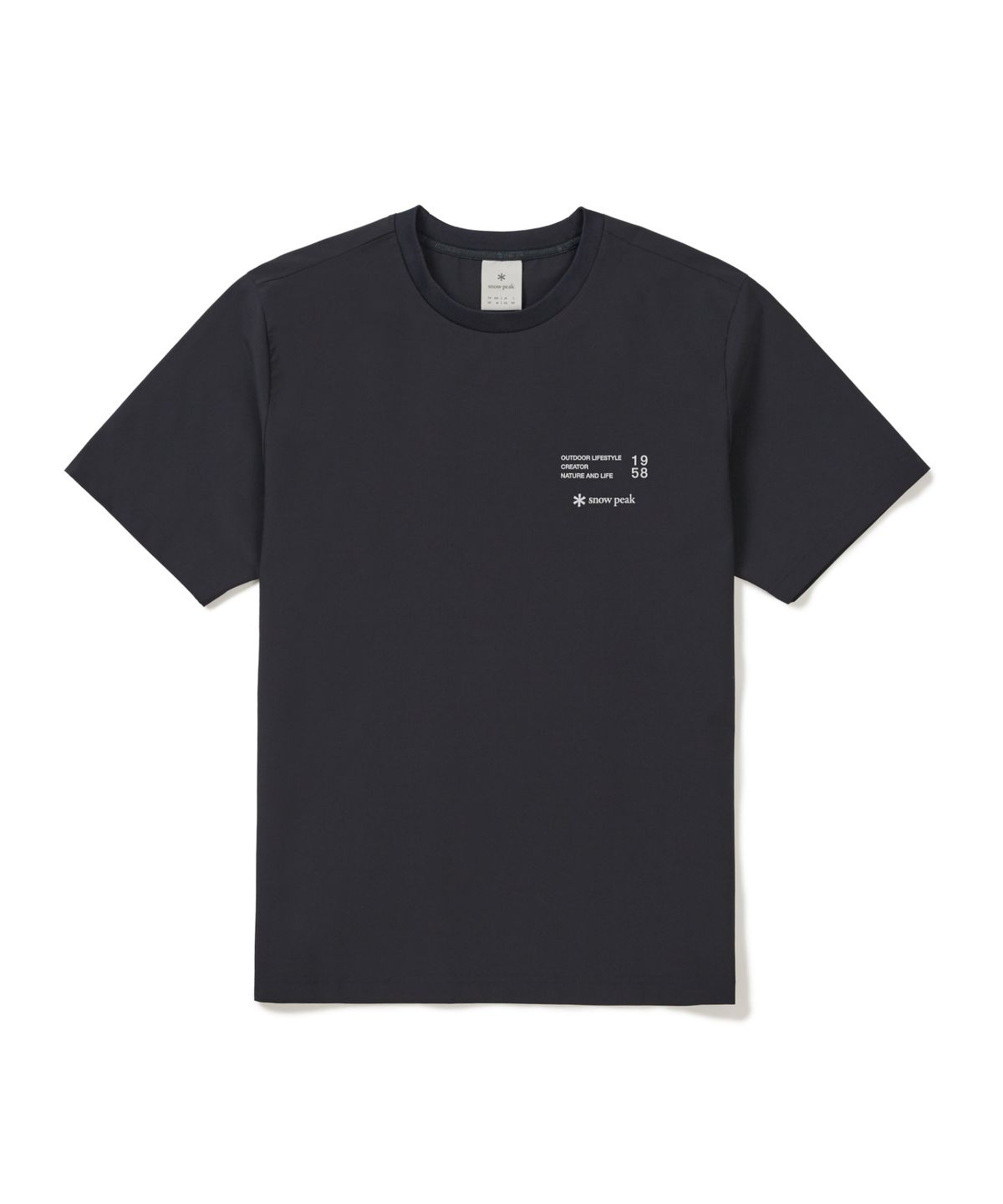스노우피크 어패럴(SNOWPEAK APPAREL) 37.5 레터링 반팔 티셔츠 (S26MMTTS38) Dark Navy
