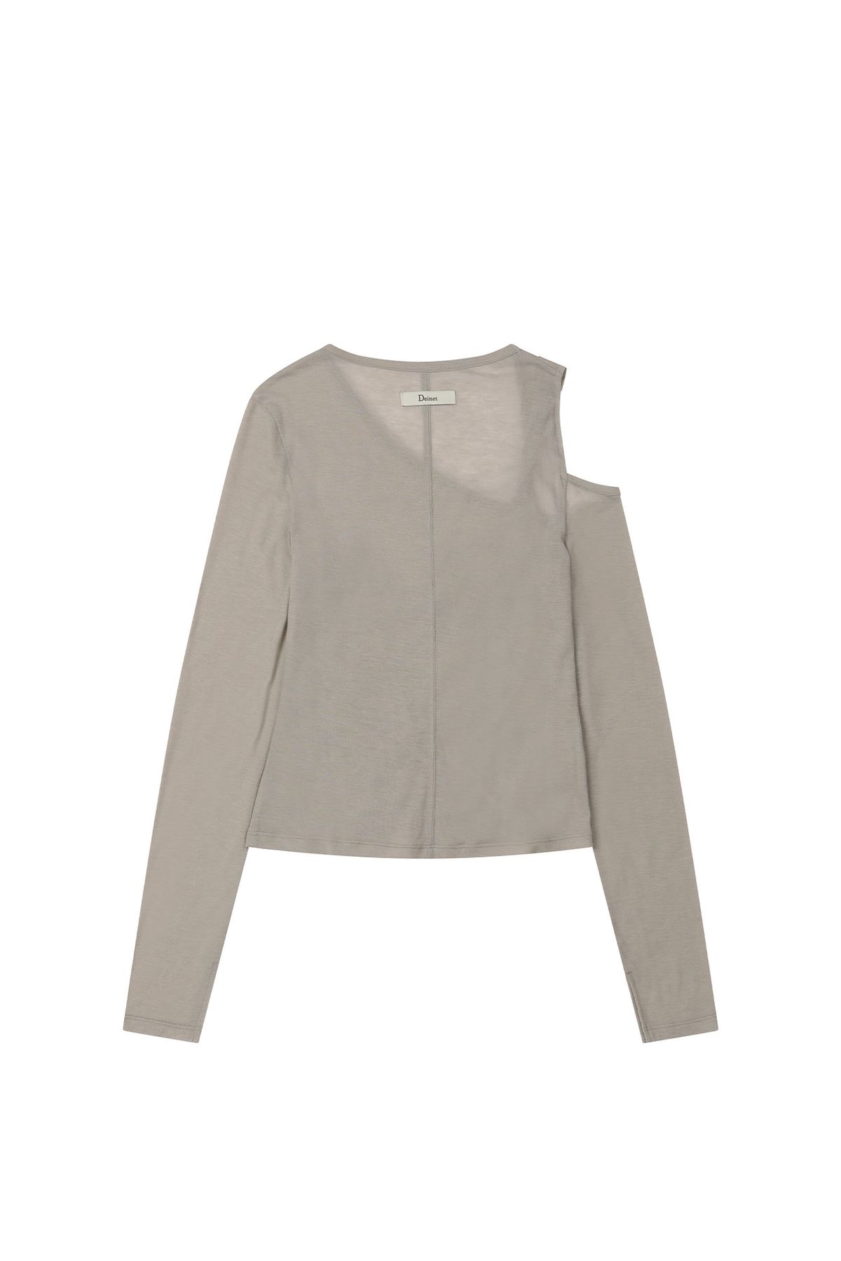 다이닛(DEINET) ONE SHOULDER DRAPED ASYMMETRIC TOP IN BEIGE
