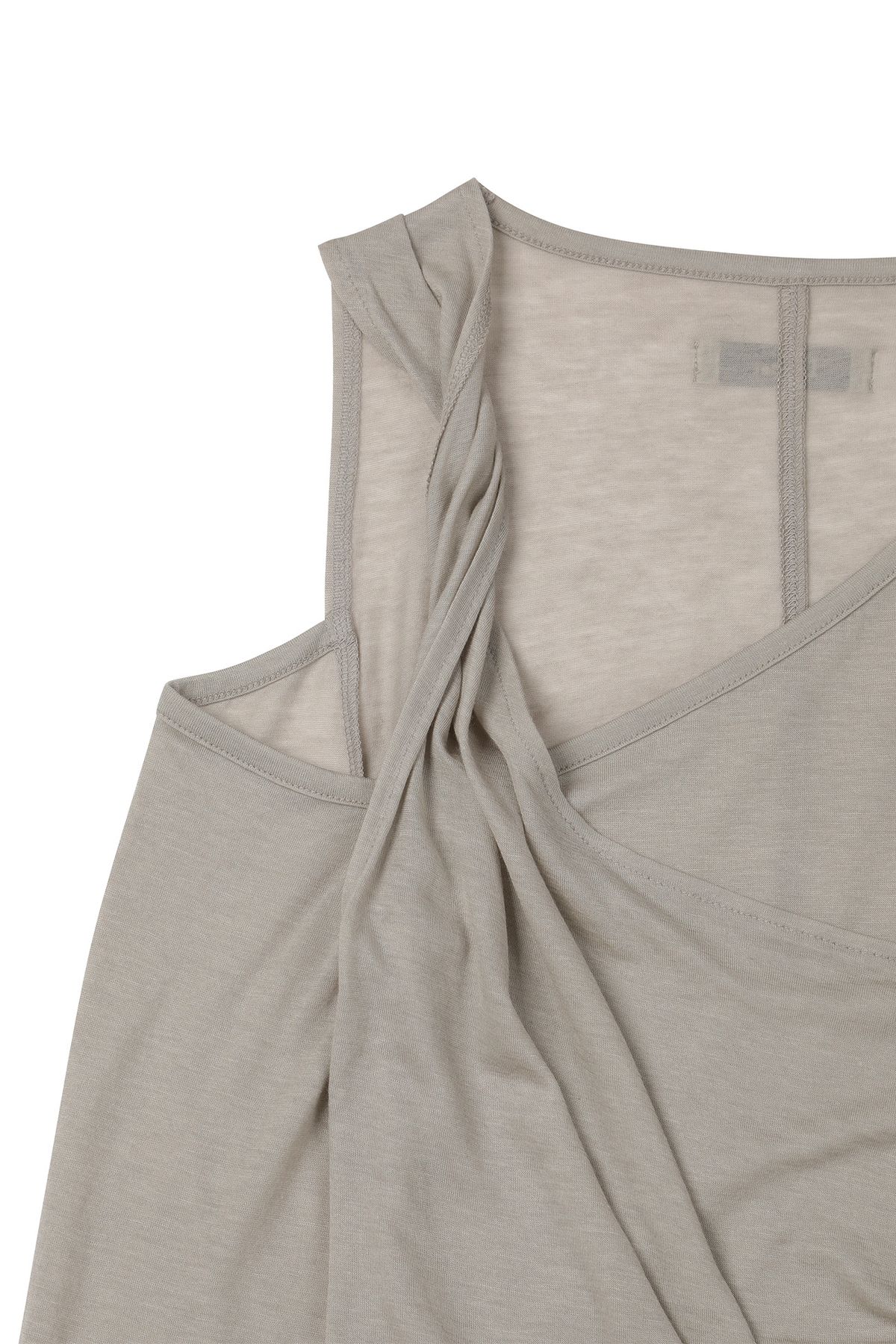다이닛(DEINET) ONE SHOULDER DRAPED ASYMMETRIC TOP IN BEIGE