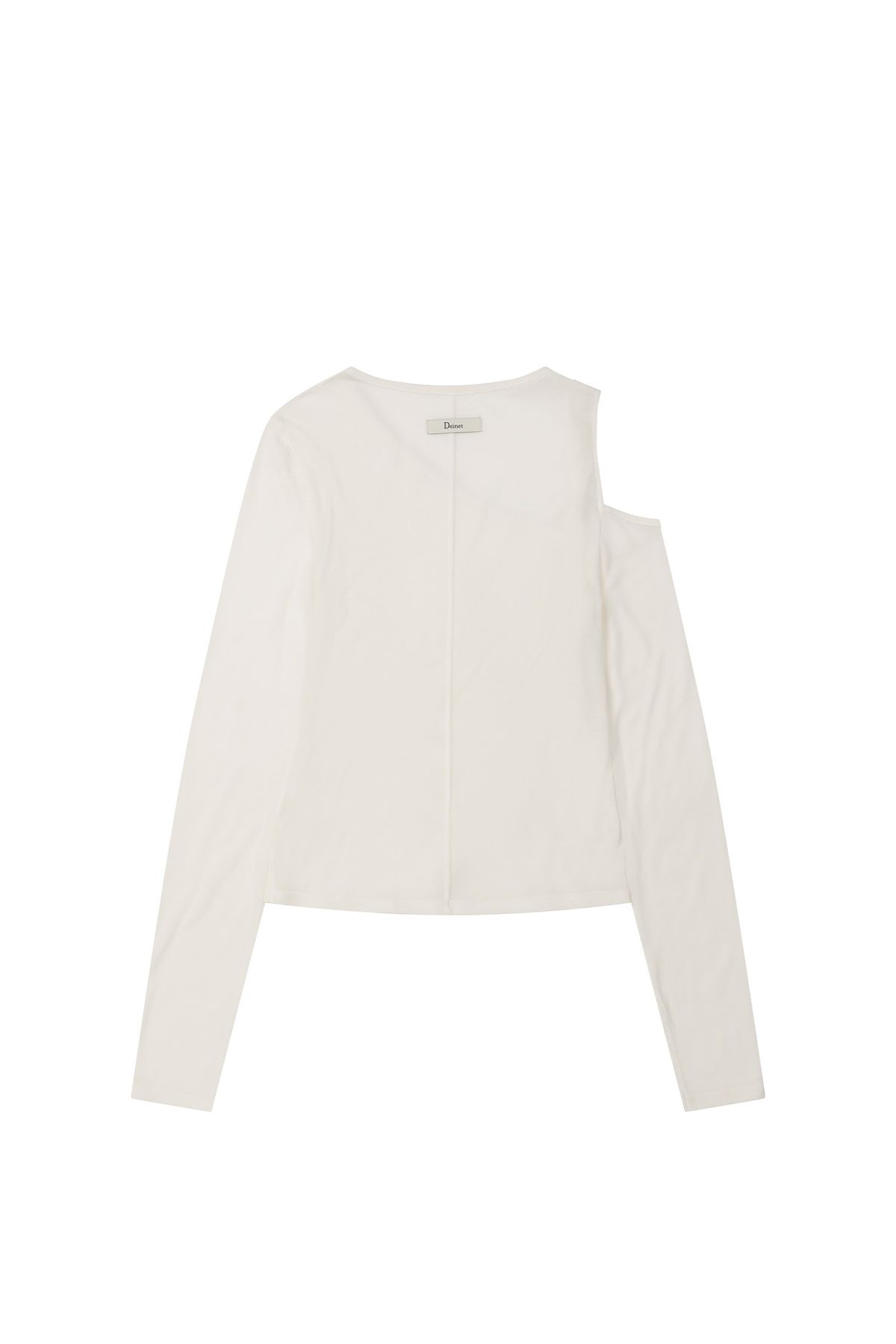 다이닛(DEINET) ONE SHOULDER DRAPED ASYMMETRIC TOP IN WHITE