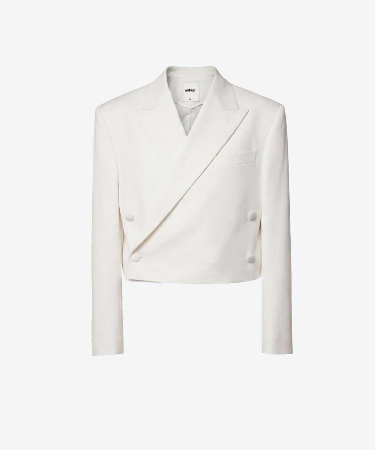 언티지(UNTAGE) 울 크롭 자켓[White(UNISEX)]_UTH-FB03
