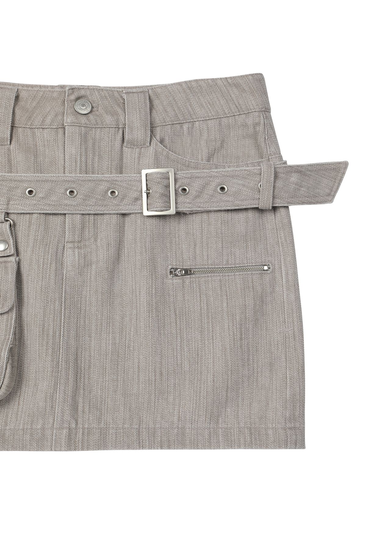 다이닛(DEINET) BELTED TUNNEL SKIRT IN BEIGE