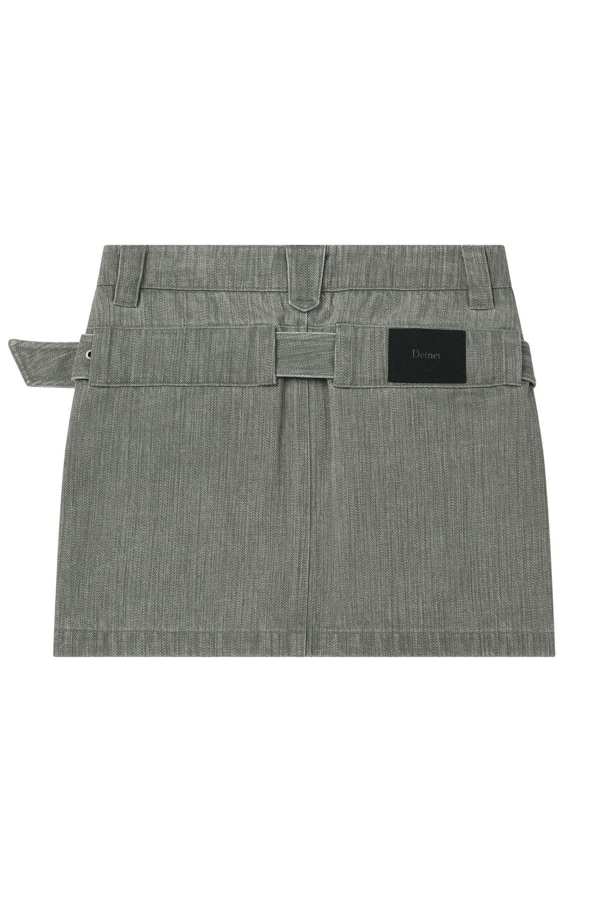 다이닛(DEINET) BELTED TUNNEL SKIRT IN KHAKI
