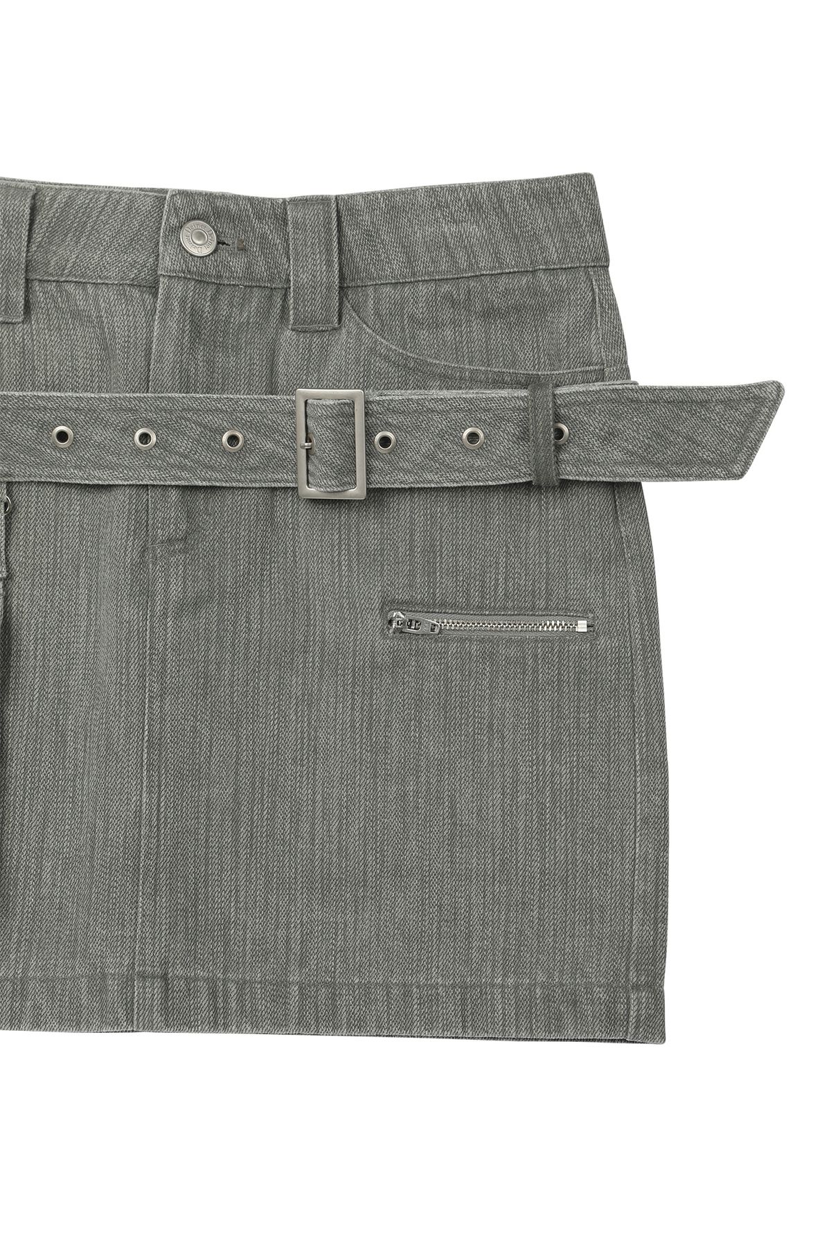 다이닛(DEINET) BELTED TUNNEL SKIRT IN KHAKI