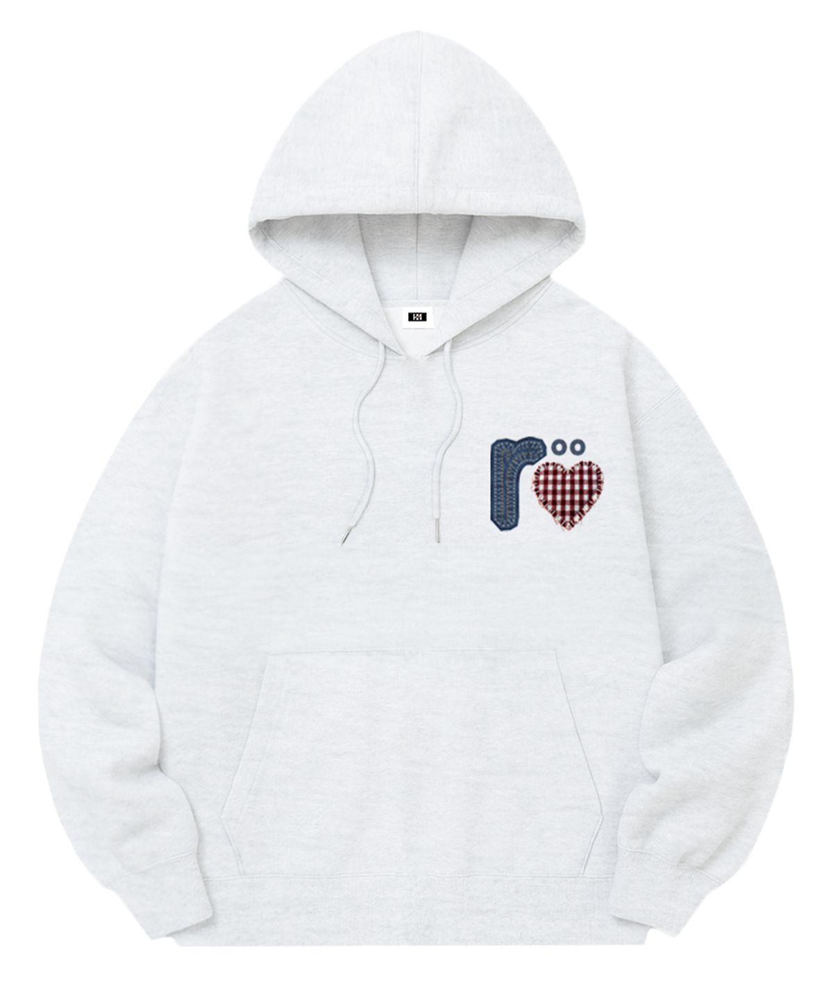 랜덤오프(RANDOMOFF) R:LOVE CODE DENIM PATCH OVER FIT HOODIE (3color)