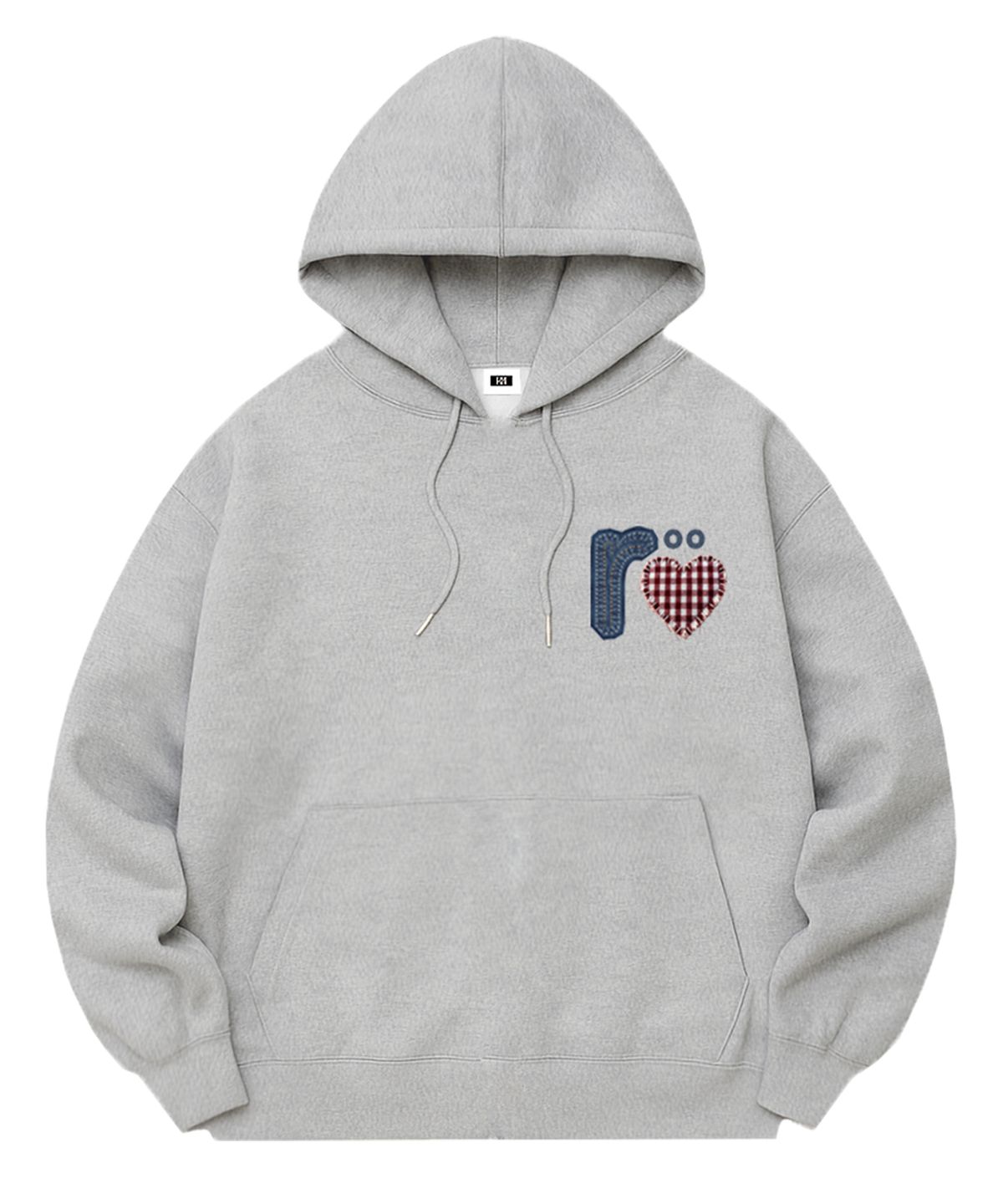 랜덤오프(RANDOMOFF) R:LOVE CODE DENIM PATCH OVER FIT HOODIE (3color)