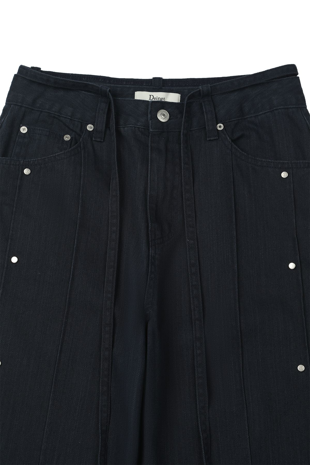 다이닛(DEINET) LOW RISE STUD PANTS IN NAVY
