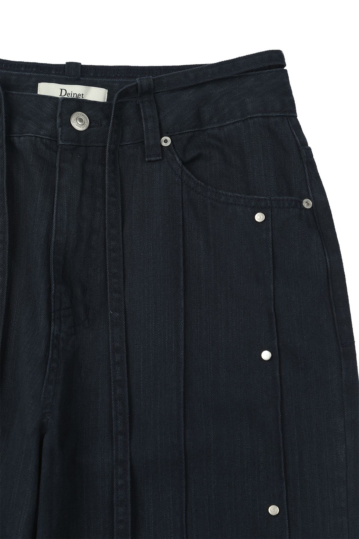 다이닛(DEINET) LOW RISE STUD PANTS IN NAVY