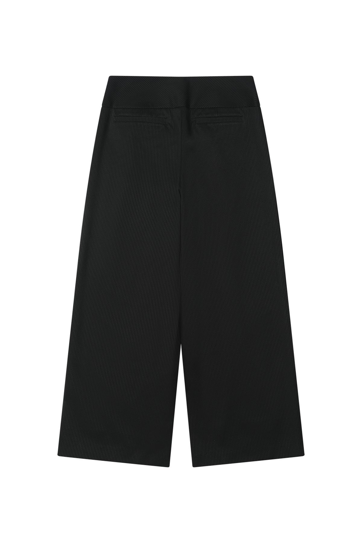 다이닛(DEINET) STRIPE STRING WRAP WIDE SLACKS IN BLACK