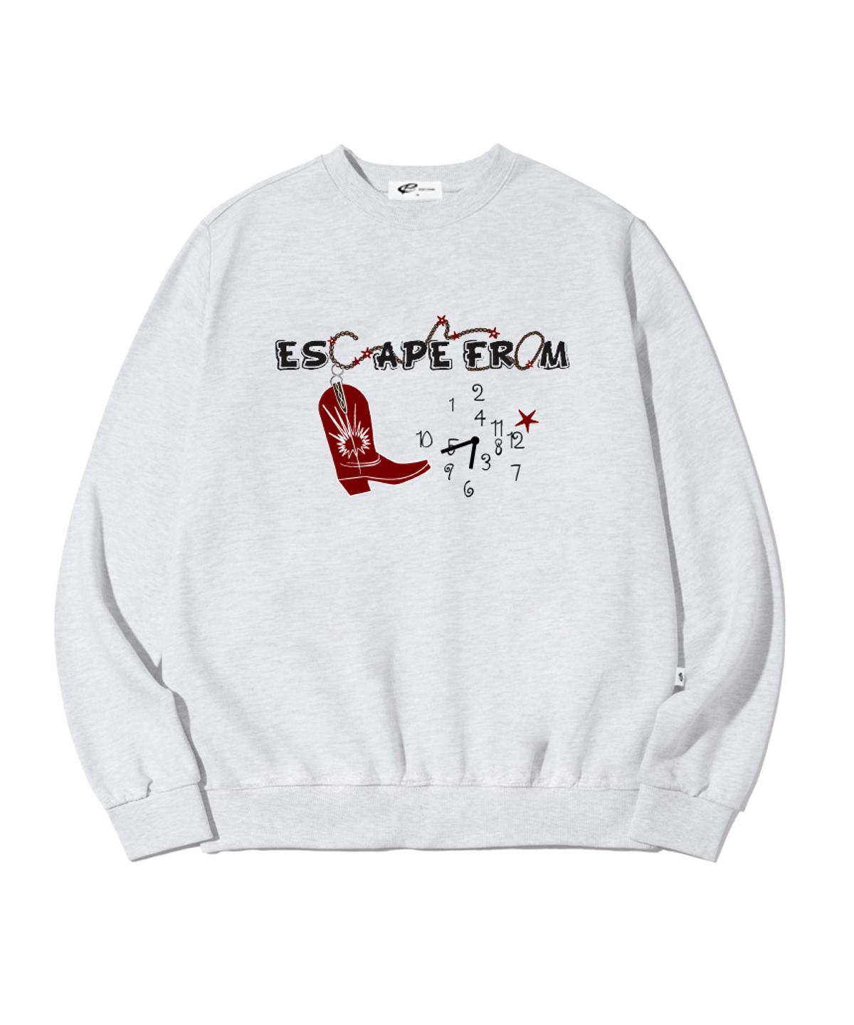 이스케이프프롬(ESCAPEFROM) Red Boots Time 프린트 맨투맨 [3color]