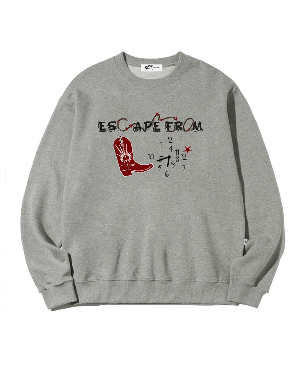 이스케이프프롬(ESCAPEFROM) Red Boots Time 프린트 맨투맨 [3color]
