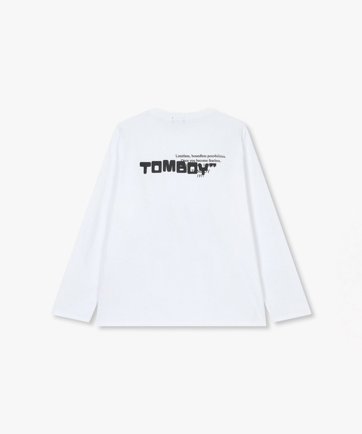 스튜디오 톰보이(STUDIO TOMBOY) [MEN] 백 페이드 프린트 롱슬리브 티셔츠_화이트 91M6122122