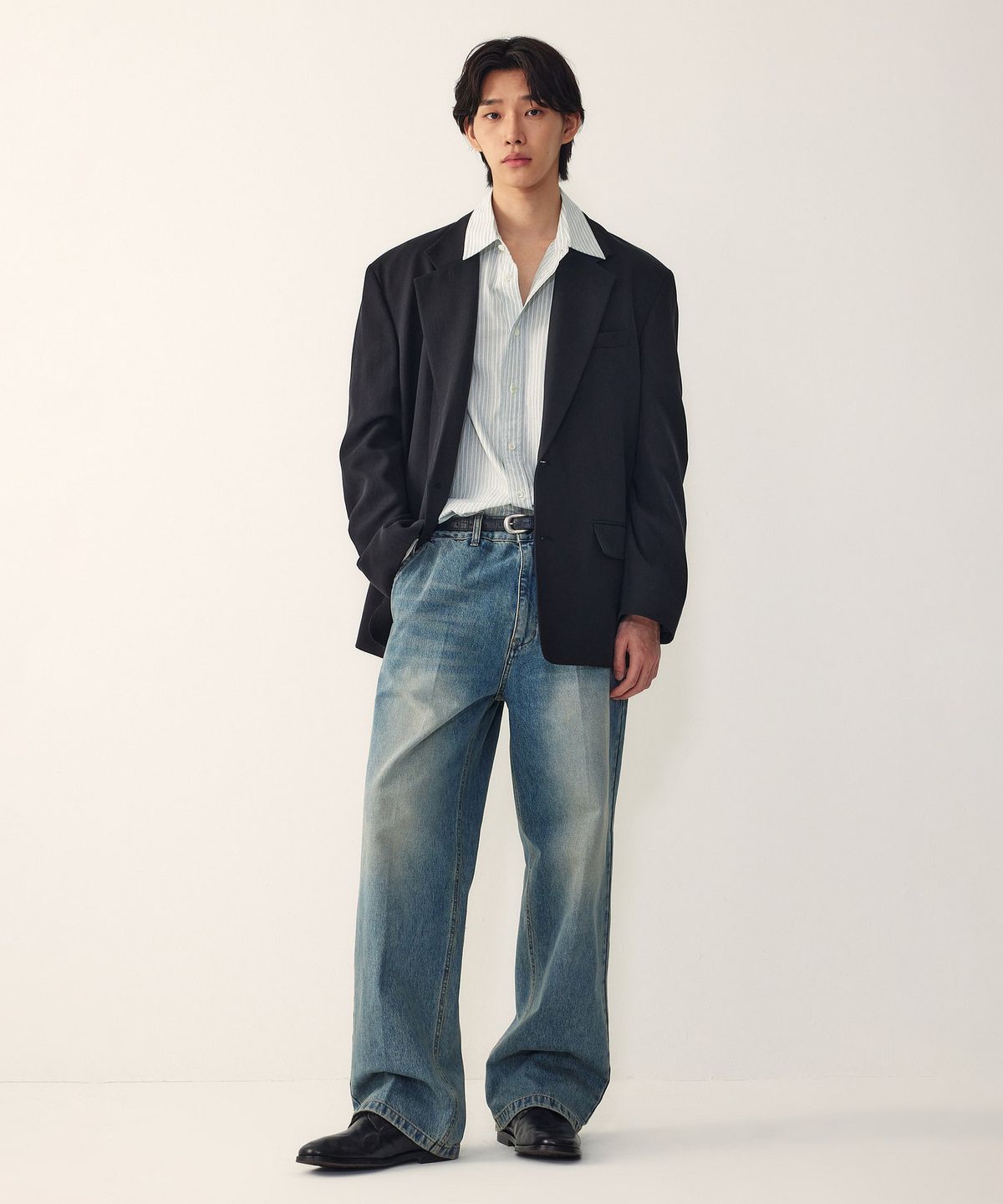 스튜디오 톰보이(STUDIO TOMBOY) [MEN] 싱글 셋업 자켓_블랙 9156112551