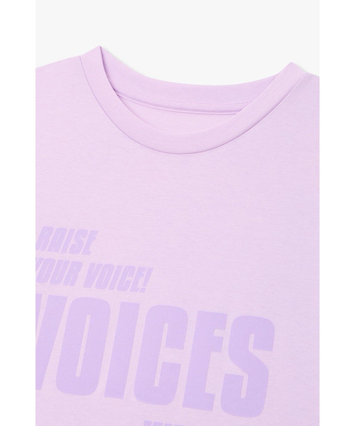 보브(VOICE OF VOICES) 후로피 프린트 레귤러 핏 티셔츠_바이올렛 7156240006