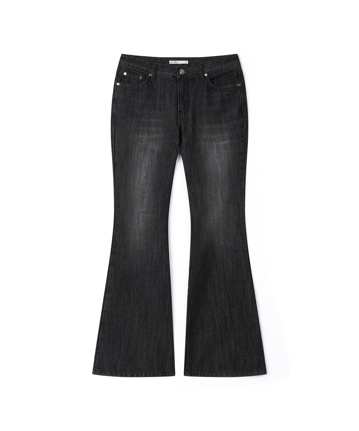 일리오(ILLIO) Black Cathy Backpocket bootscut denim