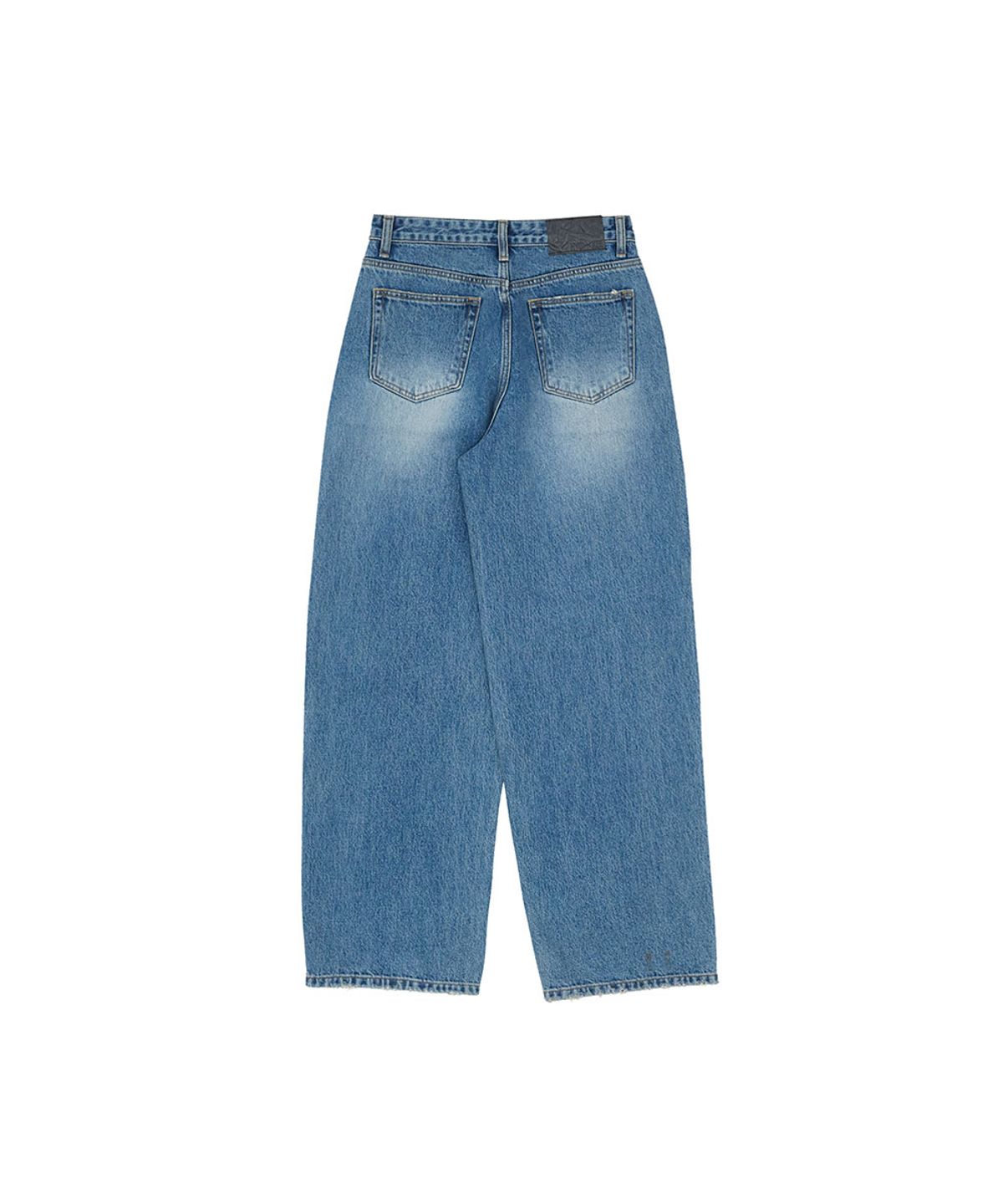 노 엑스트라 터치(NO EXTRA TOUCH) Dart Wide Denim Pants (Mid Blue)_26SPPT004MB