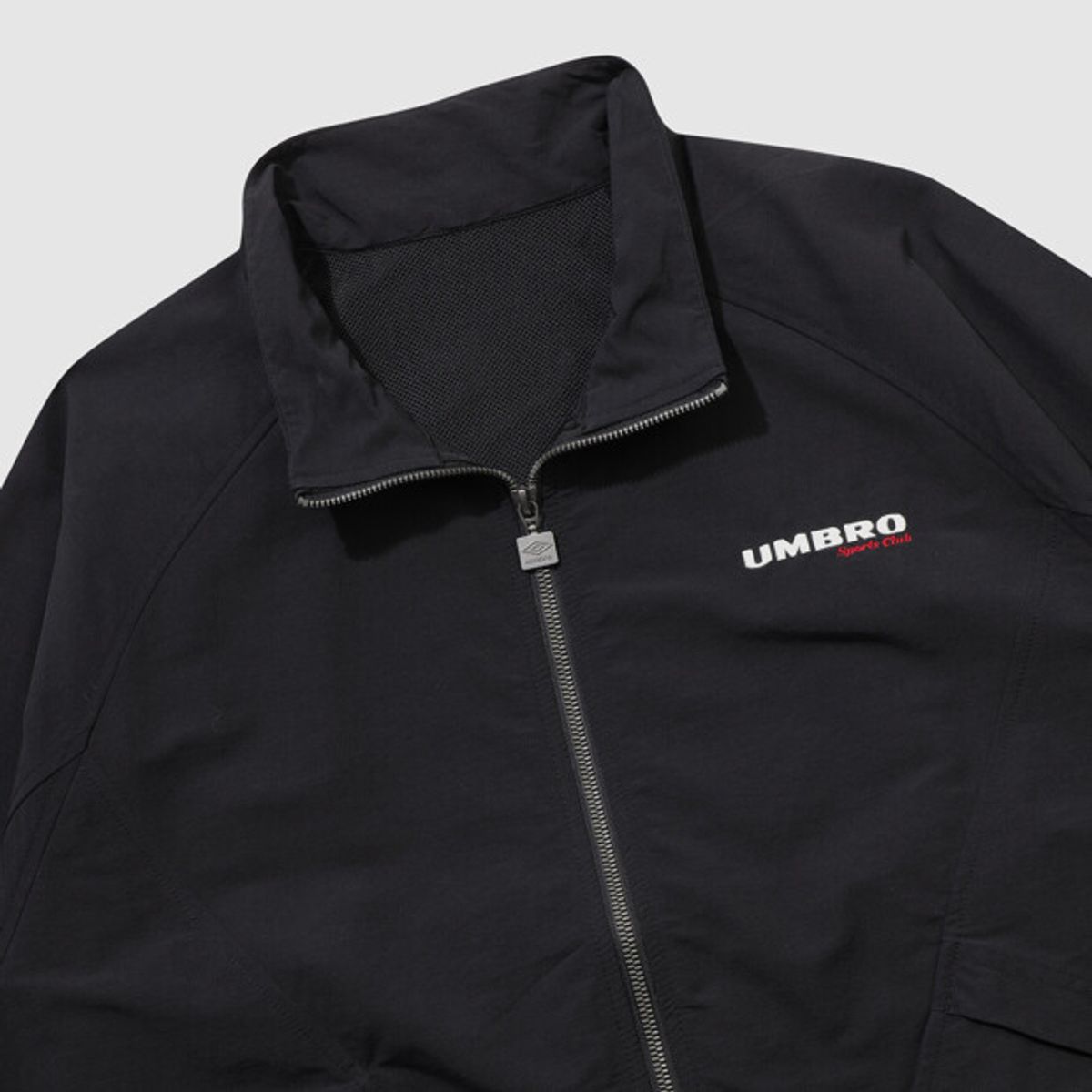 엄브로(UMBRO) 린넨라이크 스탠넥 블루종 바람막이 자켓 블랙 UR121CJK35