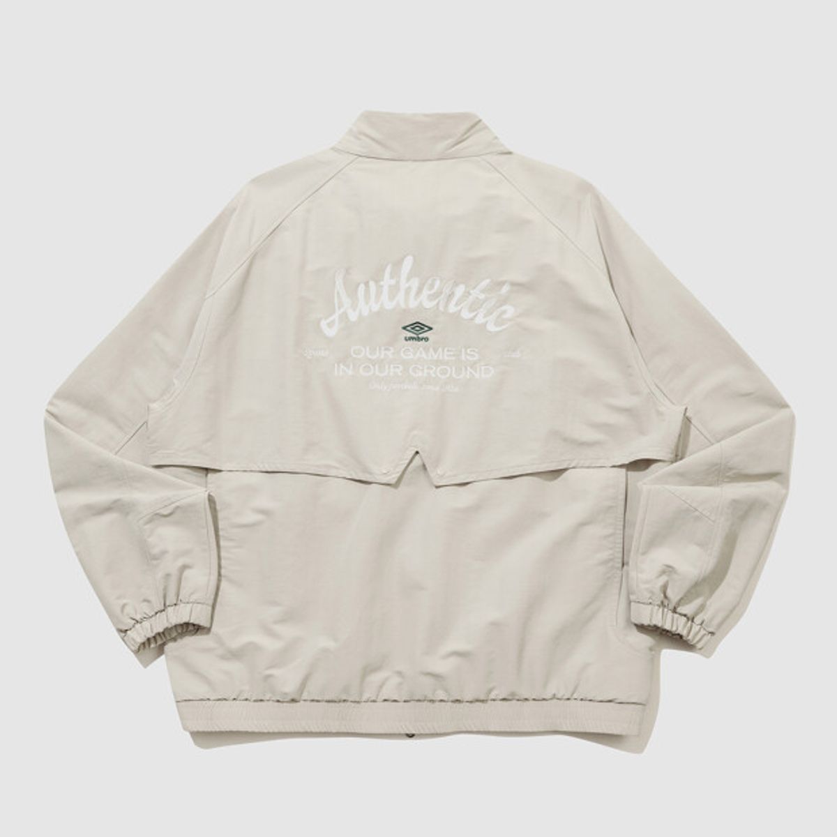 엄브로(UMBRO) 린넨라이크 스탠넥 블루종 바람막이 자켓 베이지 UR121CJK35