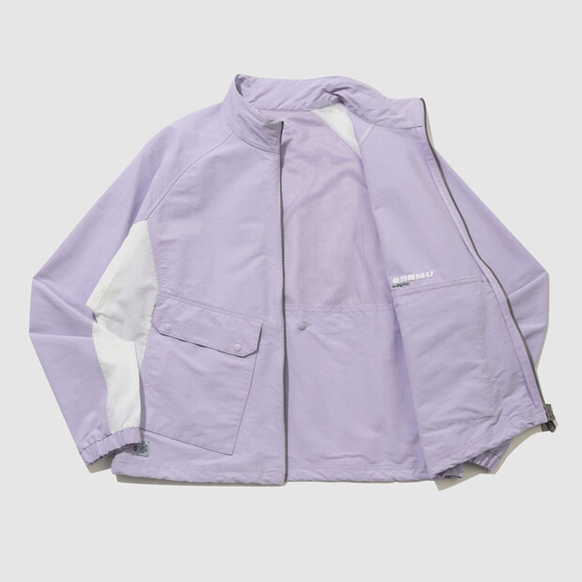 엄브로(UMBRO) 린넨라이크 우먼스 스탠넥 바람막이 자켓 라벤더 UR122CJK36