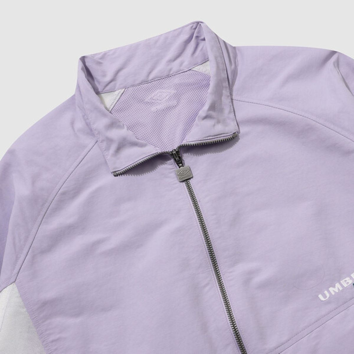 엄브로(UMBRO) 린넨라이크 우먼스 스탠넥 바람막이 자켓 라벤더 UR122CJK36