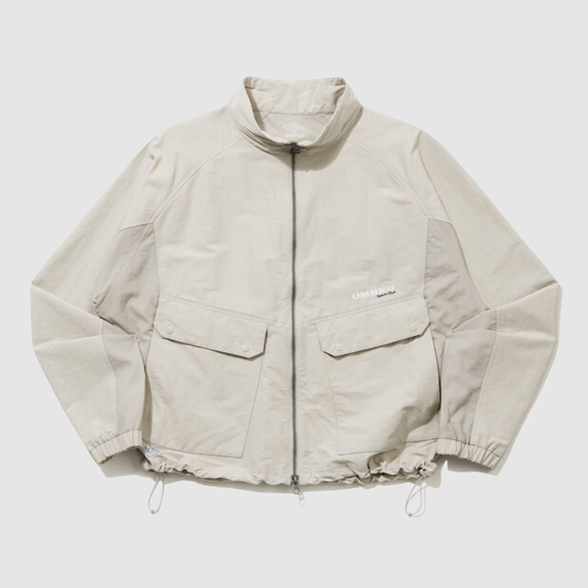 엄브로(UMBRO) 린넨라이크 우먼스 스탠넥 바람막이 자켓 베이지 UR122CJK36