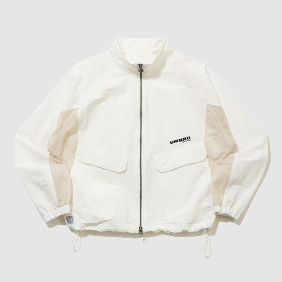 엄브로(UMBRO) 린넨라이크 우먼스 스탠넥 바람막이 자켓 아이보리 UR122CJK36