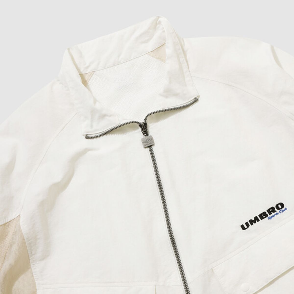 엄브로(UMBRO) 린넨라이크 우먼스 스탠넥 바람막이 자켓 아이보리 UR122CJK36