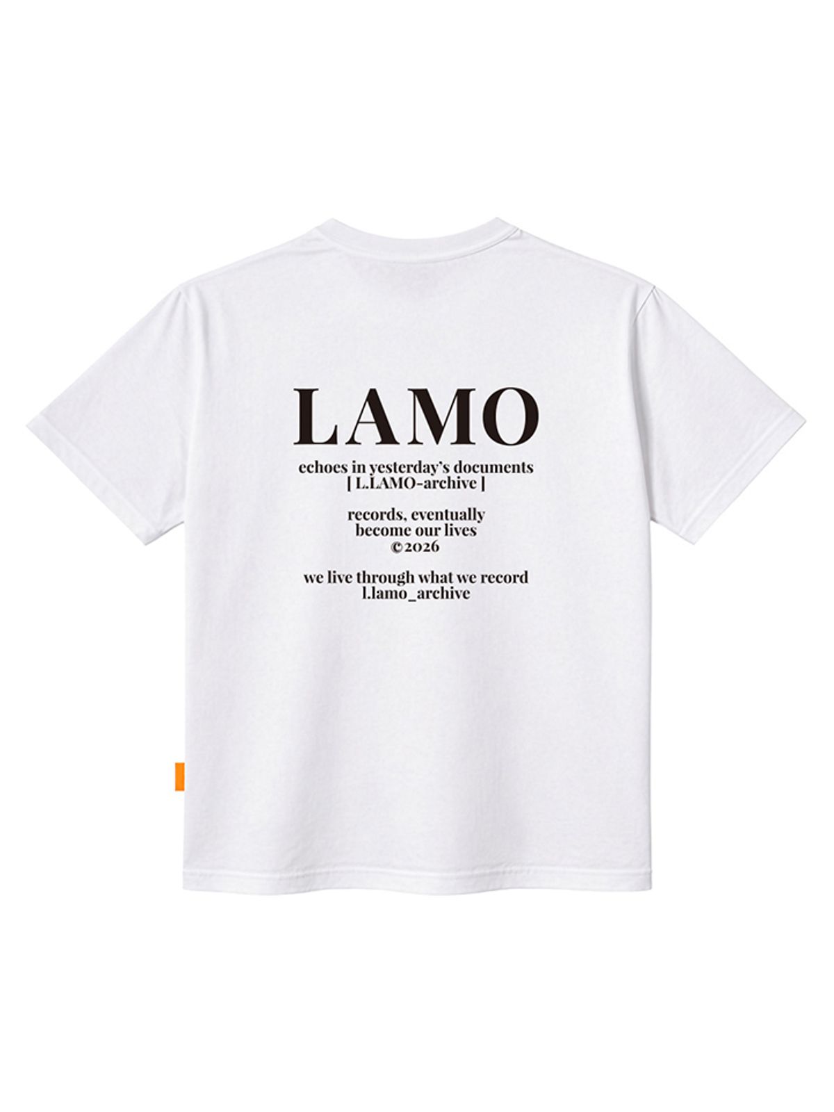 엘라모(LLAMO) LAMO아카이브 반팔티셔츠 남녀공용 빅사이즈