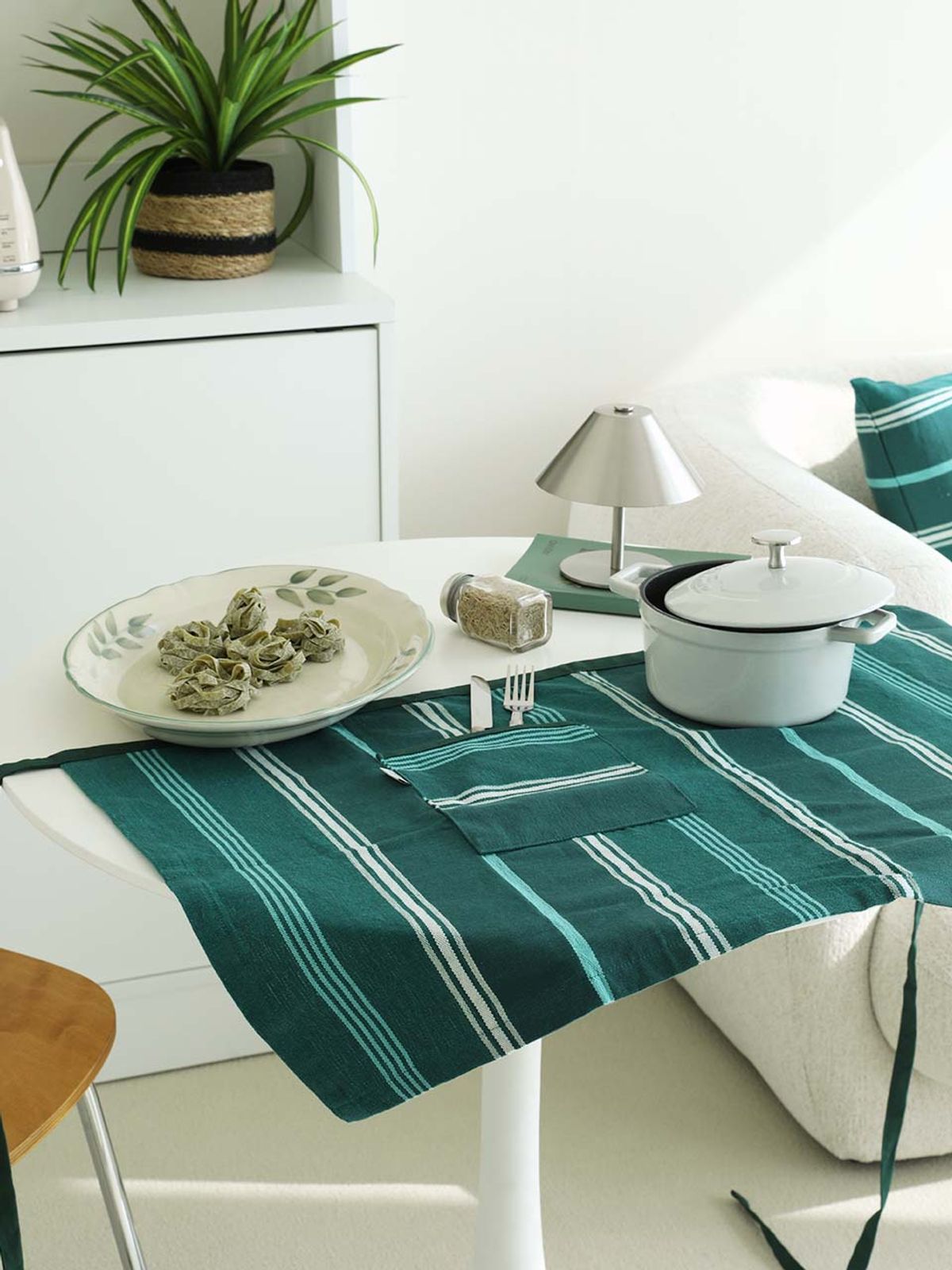 오리고(ORIGO) 허리 하프 앞치마 2color