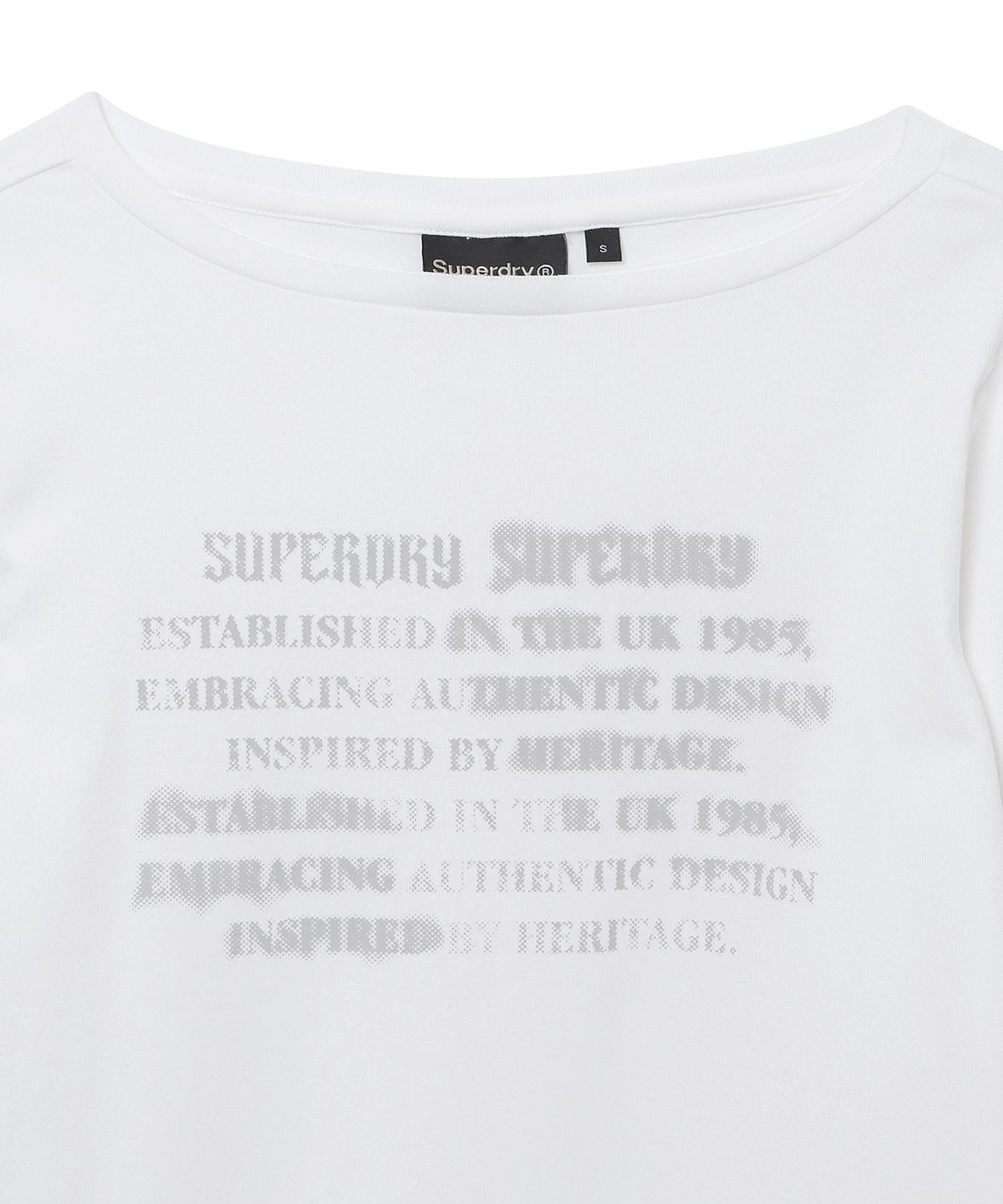 슈퍼드라이(SUPERDRY) 우먼스 컷팅 롱 슬리브 화이트 SDFILCQ45WHT