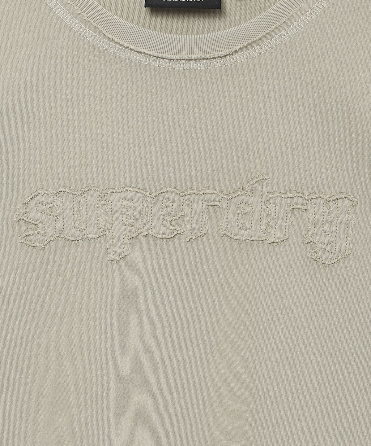 슈퍼드라이(SUPERDRY) 우먼스 빈티지 로고 패치 티셔츠 베이지 SDFISCQ43BEG