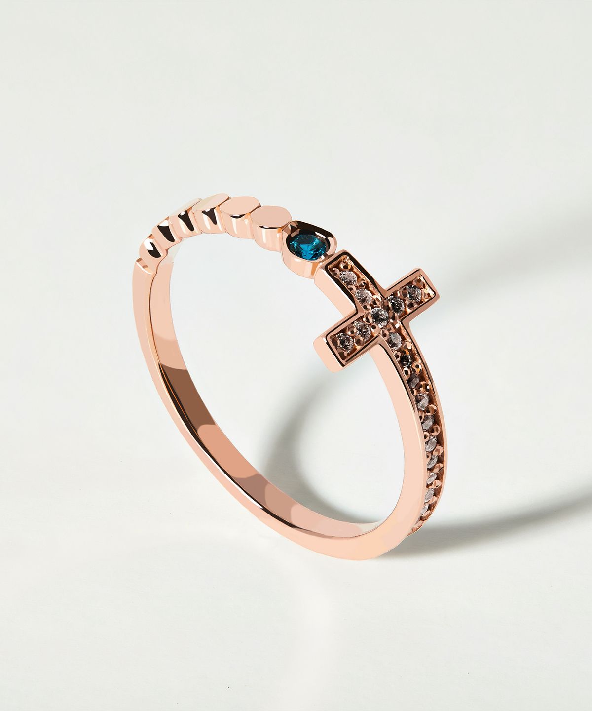 엘렌쥬얼리(HELENE JEWELRY) 14K 18K 헤일로드 십자가 큐빅 미스 링 금 반지